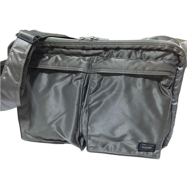 タンカー ショルダーバッグ シルバーグレー PORTER | - ポーター TANKER 極美品ポーター 2層式 XL SHOULDER 吉田カバンホームページ BAG(L) TANKER(タンカー) S