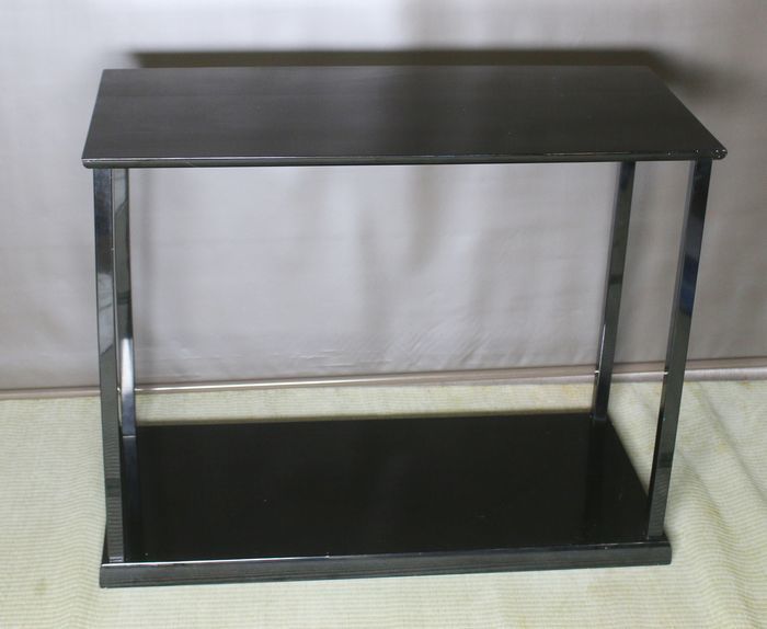 △10SK720△茶道具棚物 塗師 川瀬表完作 木地漆塗 四方棚 表千家 木製
