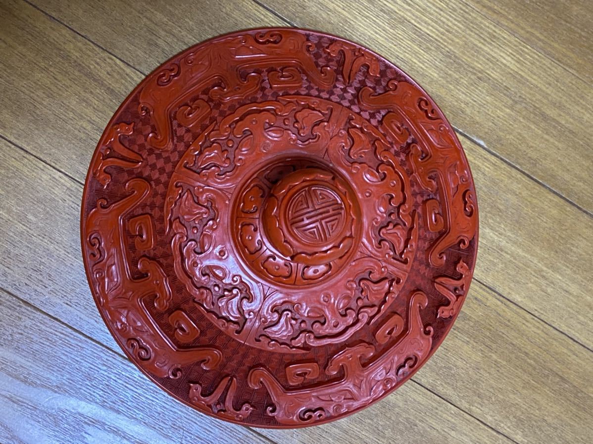 お得，本物保証 ☆中国美術 堆朱細工 細密高彫 極上細工 高50cm