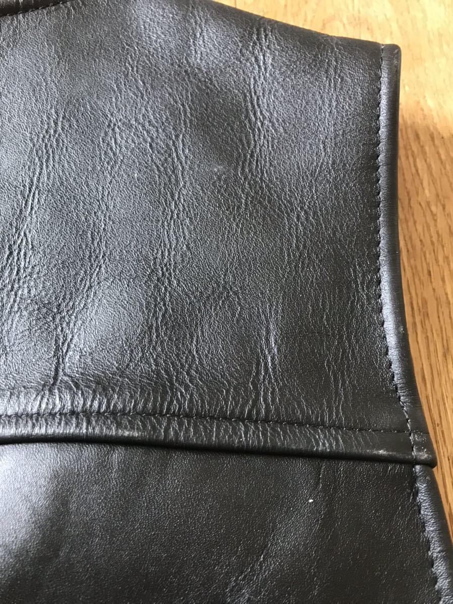 レザーベスト 90s USA製 サイズM SKB ジレ 90's ビンテージUSA製BRANDEDレザーベスト ライダースバンソン ハーレー Schott 