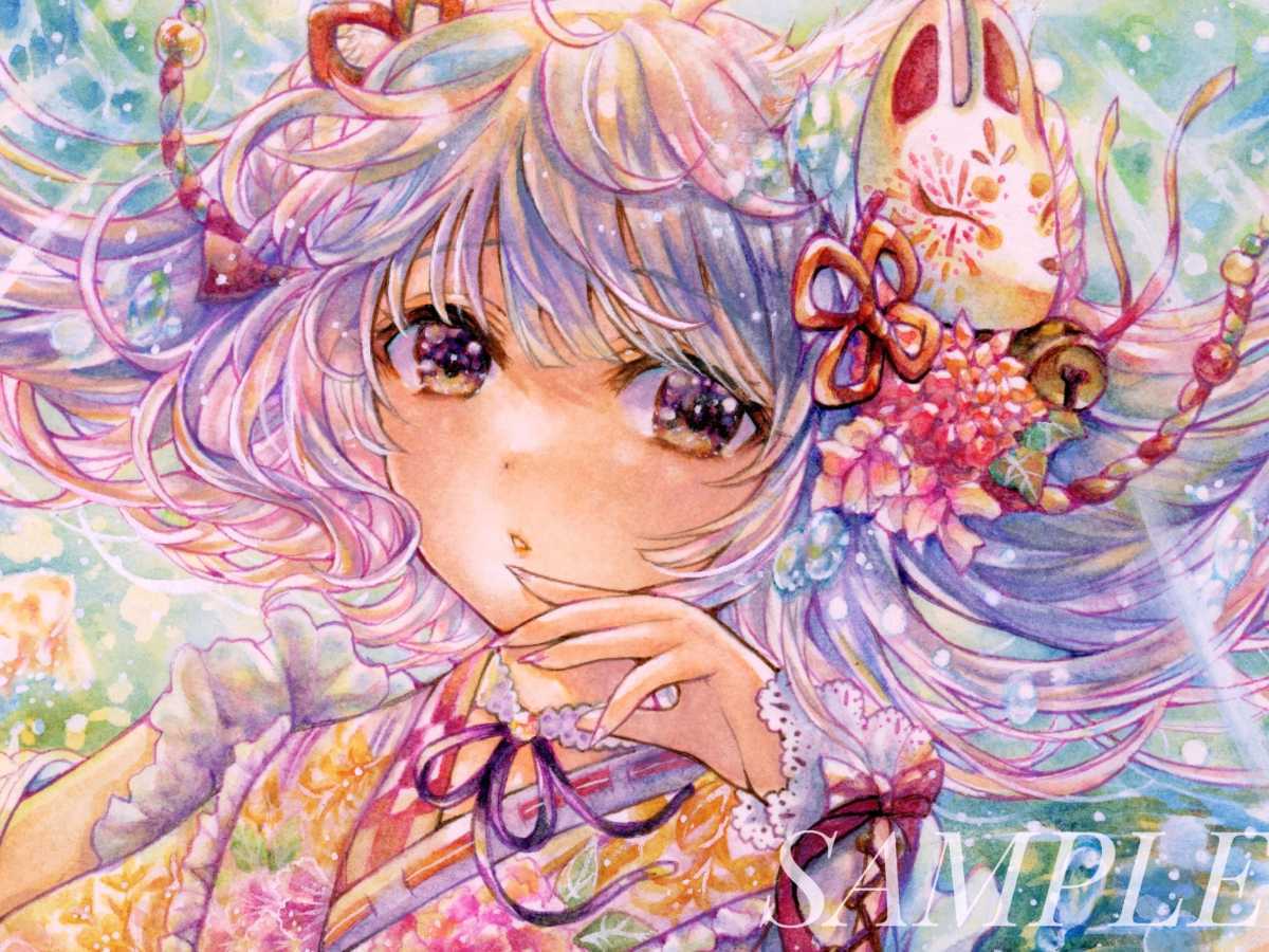 水彩 創作 手描きイラスト 金魚花火 天狐 A5 手描きイラスト 売買されたオークション情報 Yahooの商品情報をアーカイブ公開 オークファン Aucfan Com