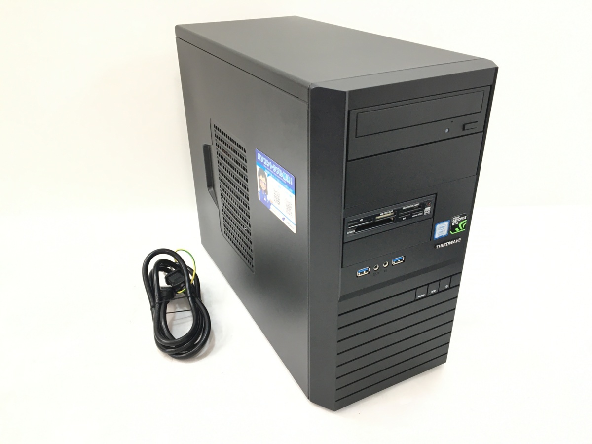 美品 THIRDWAVE デスクトップPC ゲーミングPC Win10 Core i7-9700F 