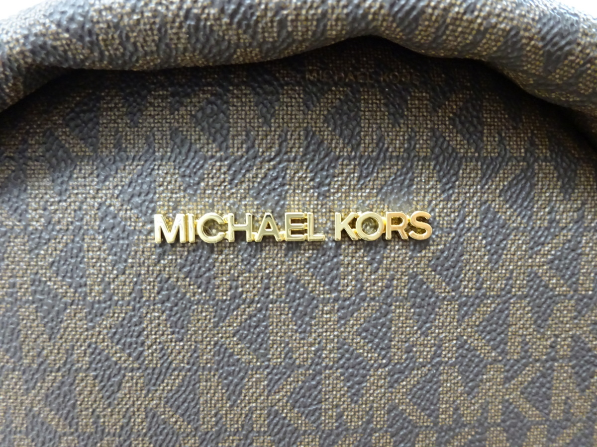 定398ドル【未使用タグ付】マイケルコース MICHAEL KORS MKロゴ 総柄 