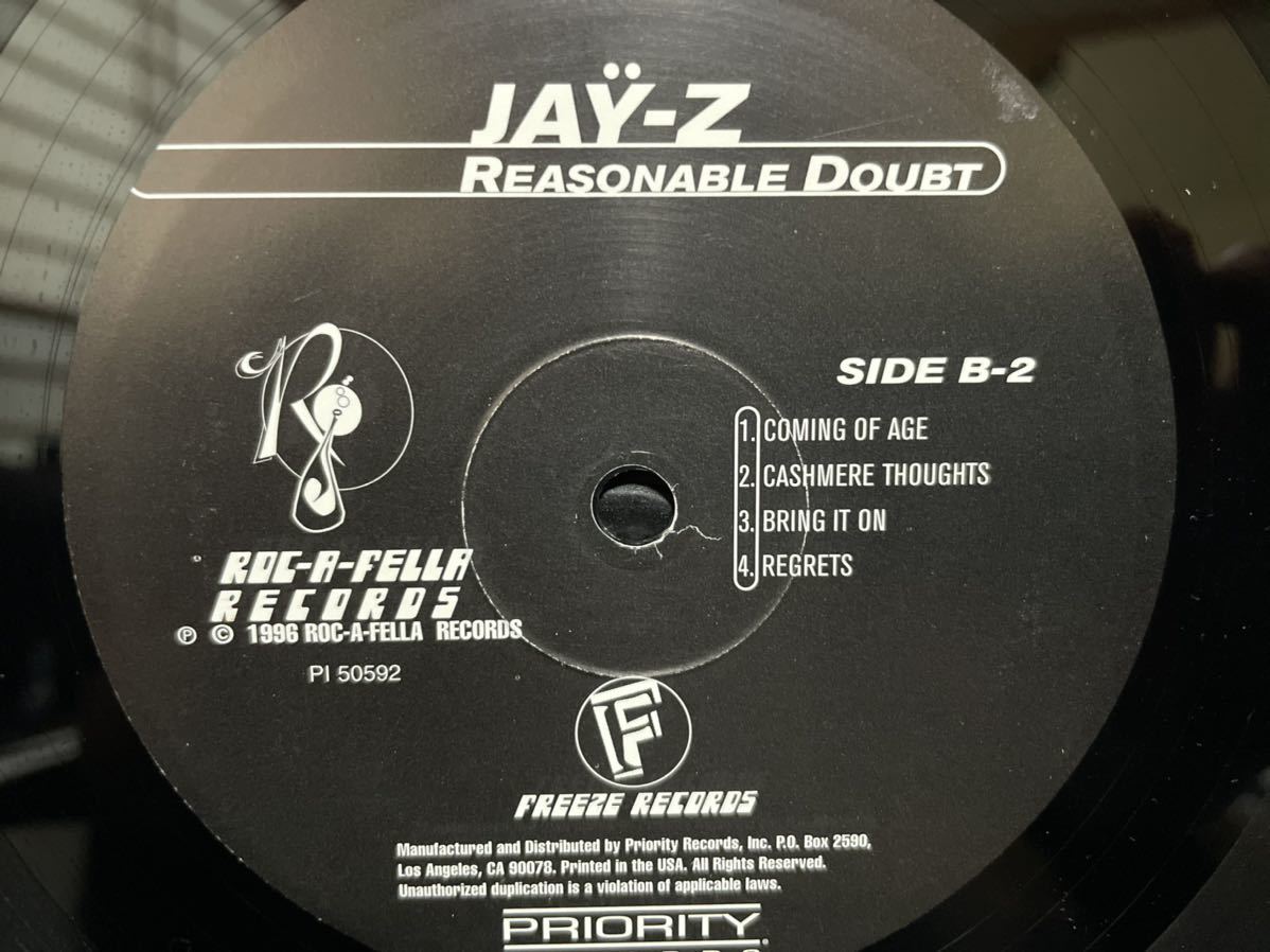 US盤2LP】JAY-Z／REASONABLE DOUBT 【公式通販】