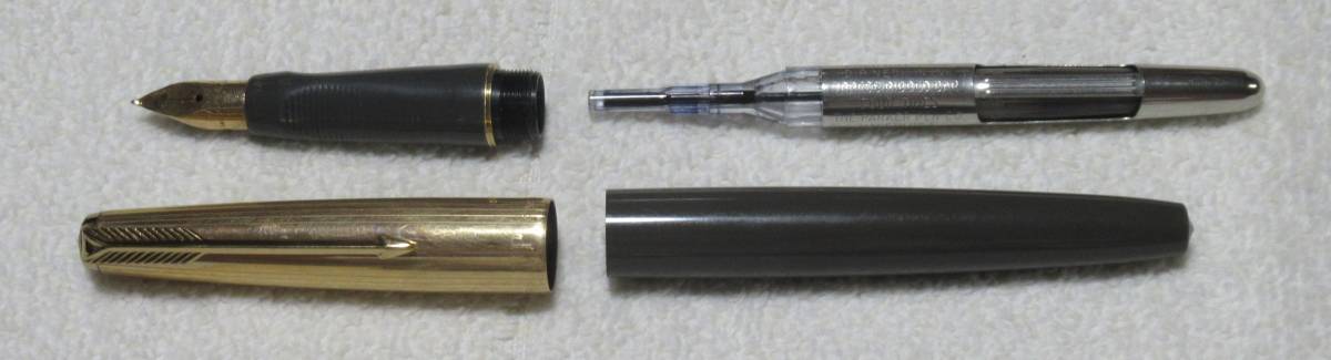 珍)／パーカー PARKER／Parker VP万年筆／12KGFキャップ、グレー軸