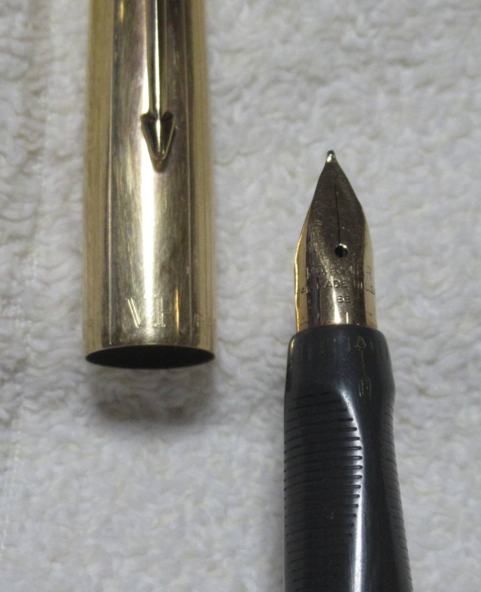 珍)／パーカー PARKER／Parker VP万年筆／12KGFキャップ、グレー軸