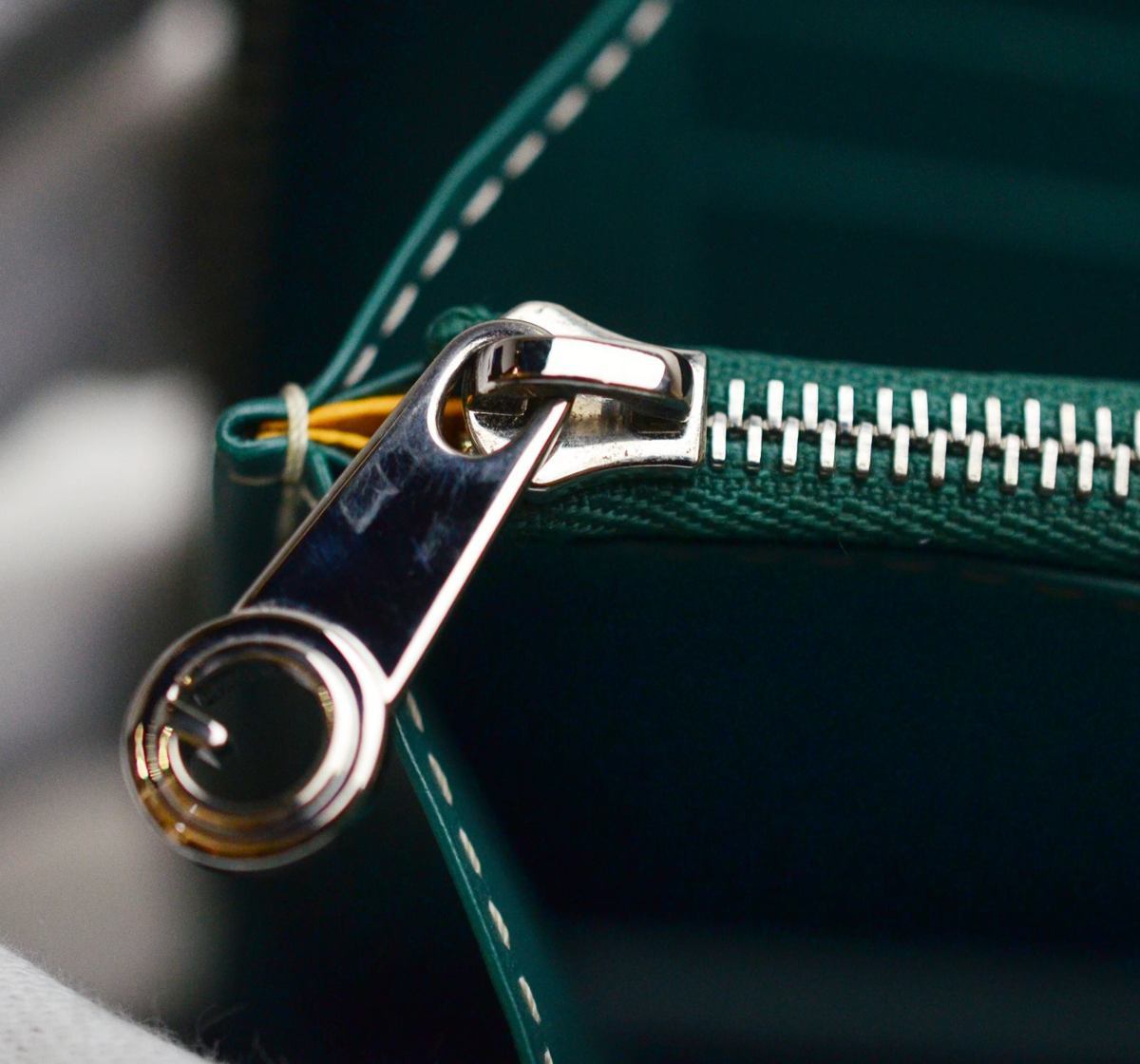 良品 GOYARD ヘリンボーン柄 マティニョン ジップGM ラウンド 