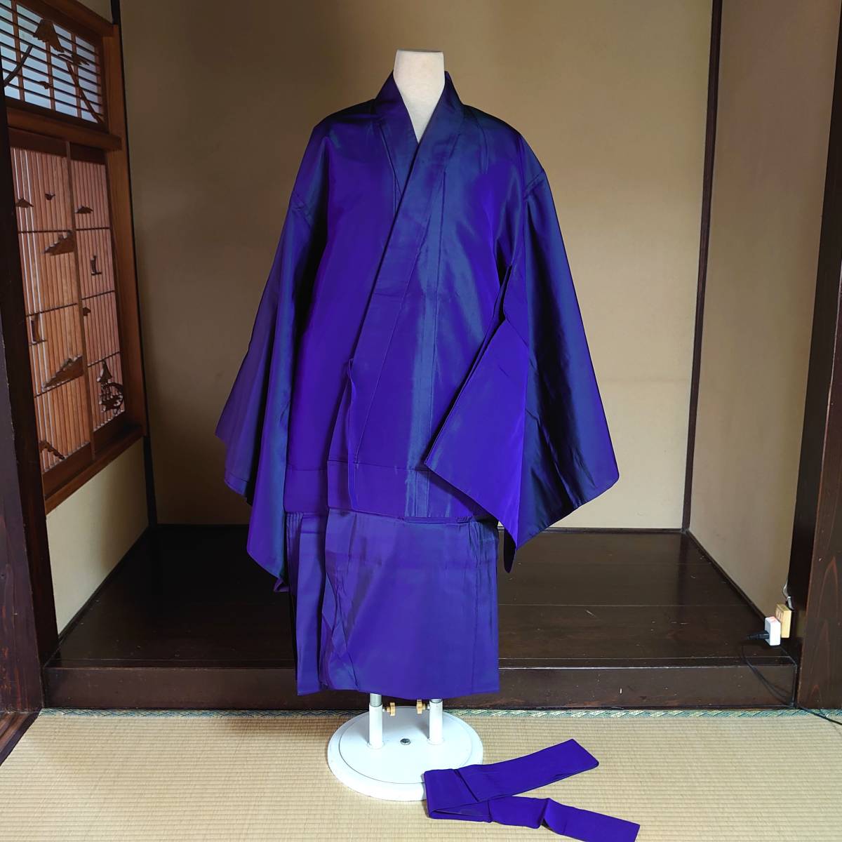五条袈裟 法衣☆松襲衣☆黒素絹☆五条袈裟☆差袴☆葬祭☆装束☆僧侶 