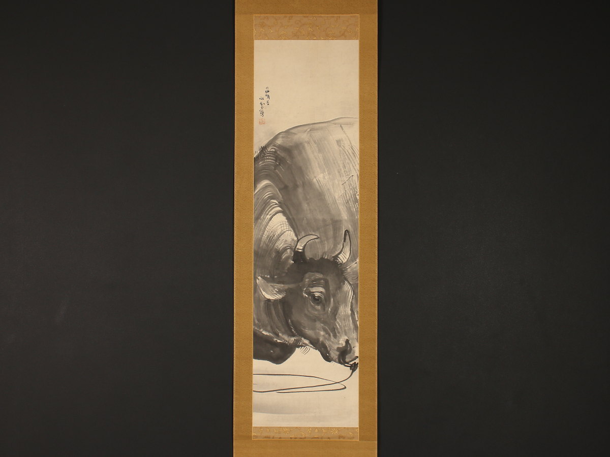 美濃正堂 絹本肉筆『白富士』太巻二重箱尺五立掛軸 | 東京書芸館公式