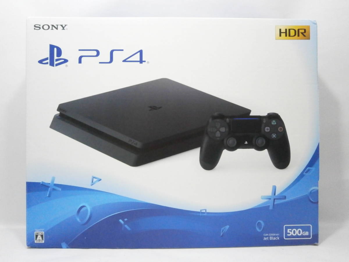 1円～ 未使用 SONY ソニー PlayStation4 CUH-2200A B01 500GB ジェット・ブラック PS4 本体 プレイステーション4