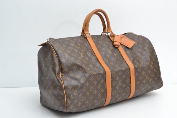 VUITTON 0 キーポル・バンドリエール LOUIS モノグラム キーポル55