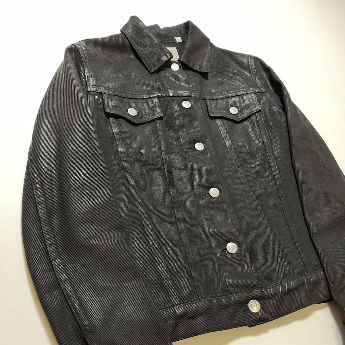希少 HELMUT LANG 1999 オイルコーティング デニムジャケット 