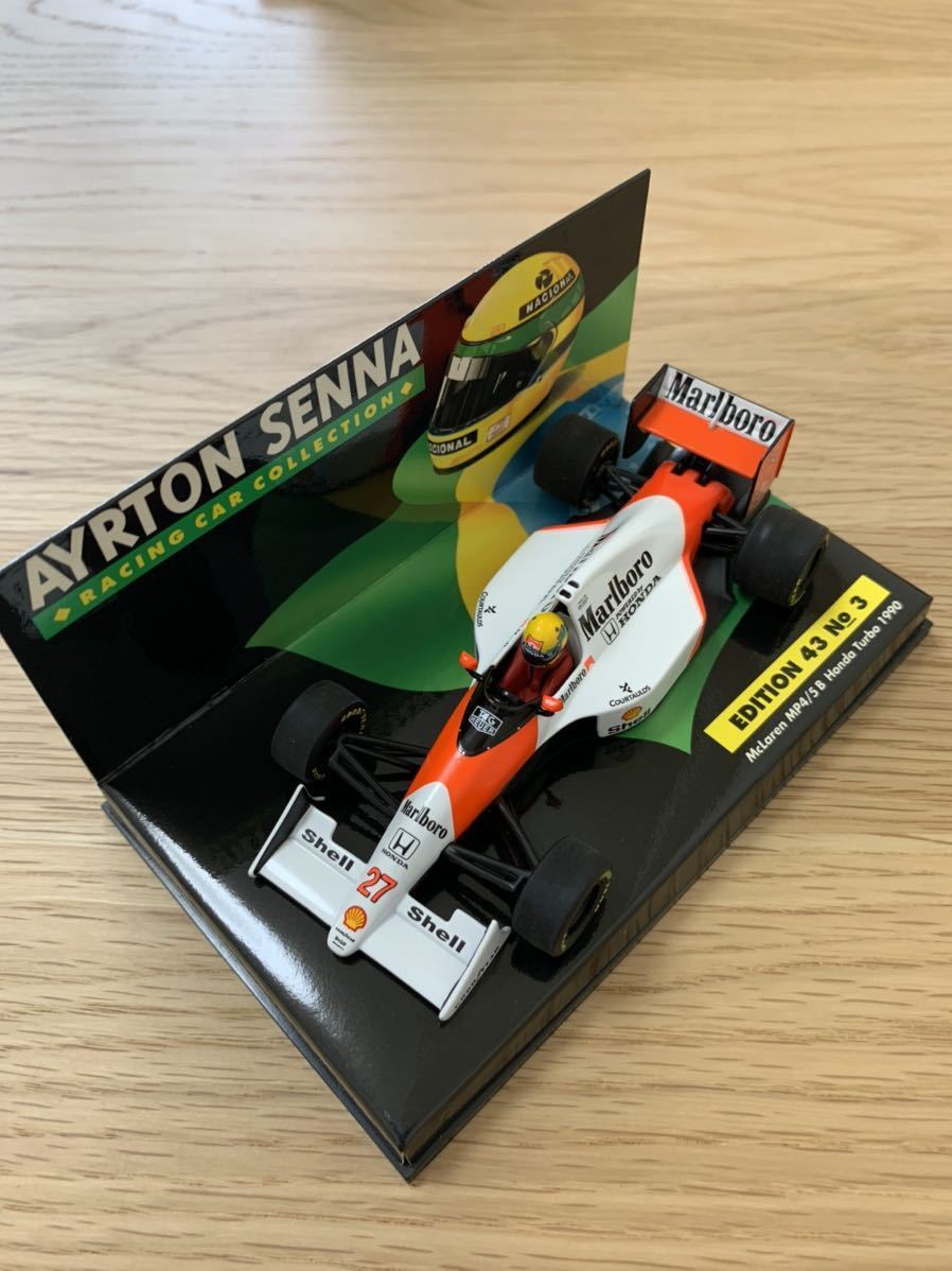 ミニチャンプス マクラーレンホンダ MP4/5B A・セナ マルボロ仕様 1/43