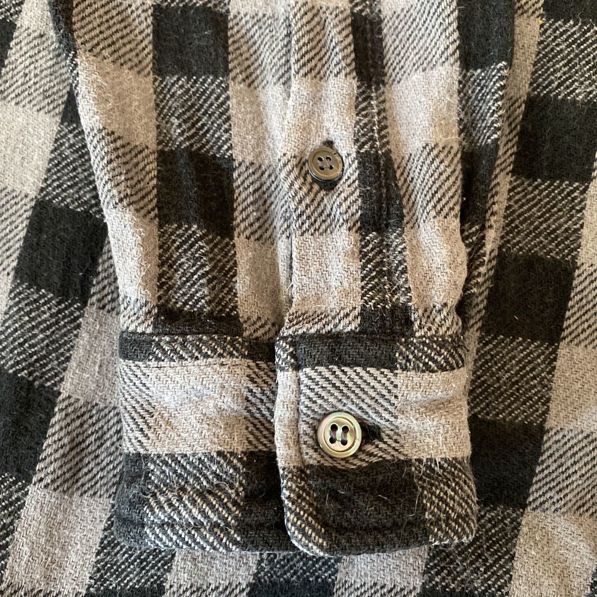 名作goodenough 90s 背中ロゴ ブロックチェックネルシャツ @ビンテージ  