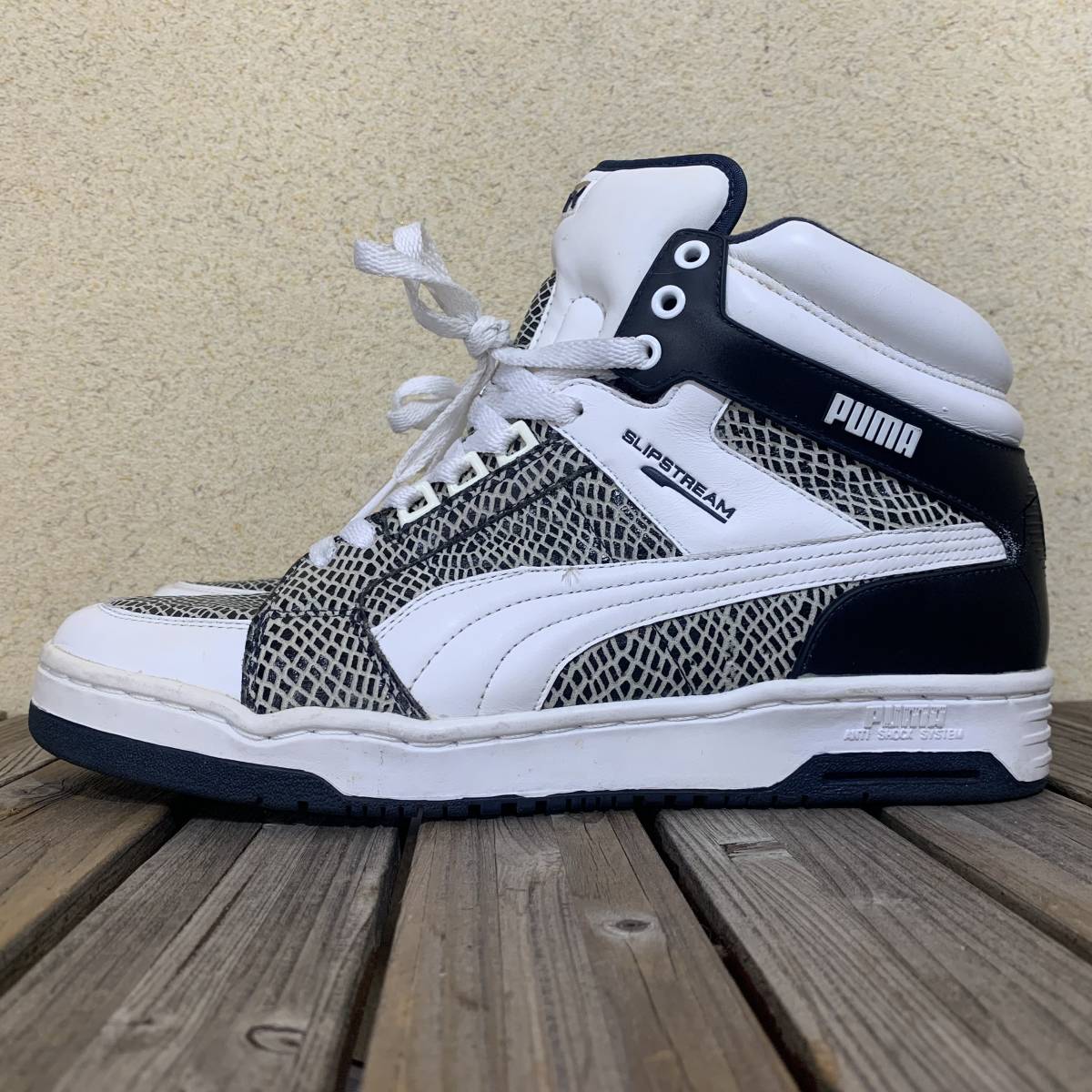 PUMA SLIPSTREAM MID 9.5 27.5cm 美中古 PK1853 6700 SNAKE BLACK 