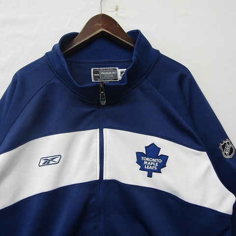 リーボック ビッグ サイズ XL フルジップ ジャージ トレーナー スウェット NHL TORONTO MAPLE LEAFS アイスホッケー Reebok 古着 1O1635 ジャージ リーボック トラックジャケット ロゴ ブランド メルカリ