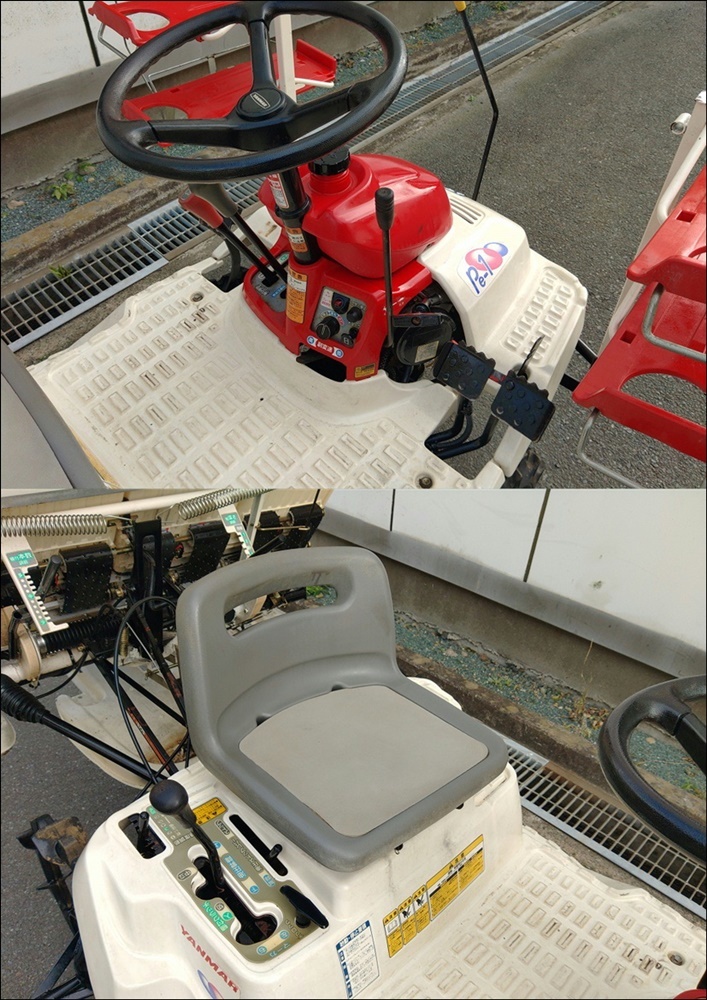 ☆【H-7653】中古品 ヤンマー 田植え機 4条植え Pe-1 ダブルタイヤ