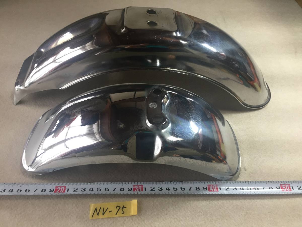 モンキー ゴリラ 社外 メッキフェンダー 前後セット (NV75) 80 フェンダー 前後セット モンキー 互換品 スチール製メッキフェンダー セットの通販