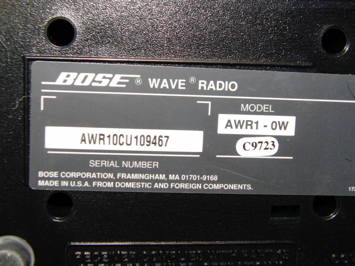 BOSE Wave Radio RADIO Bose AWR1-0W ボーズウェーブラジオ AM⁄FM
