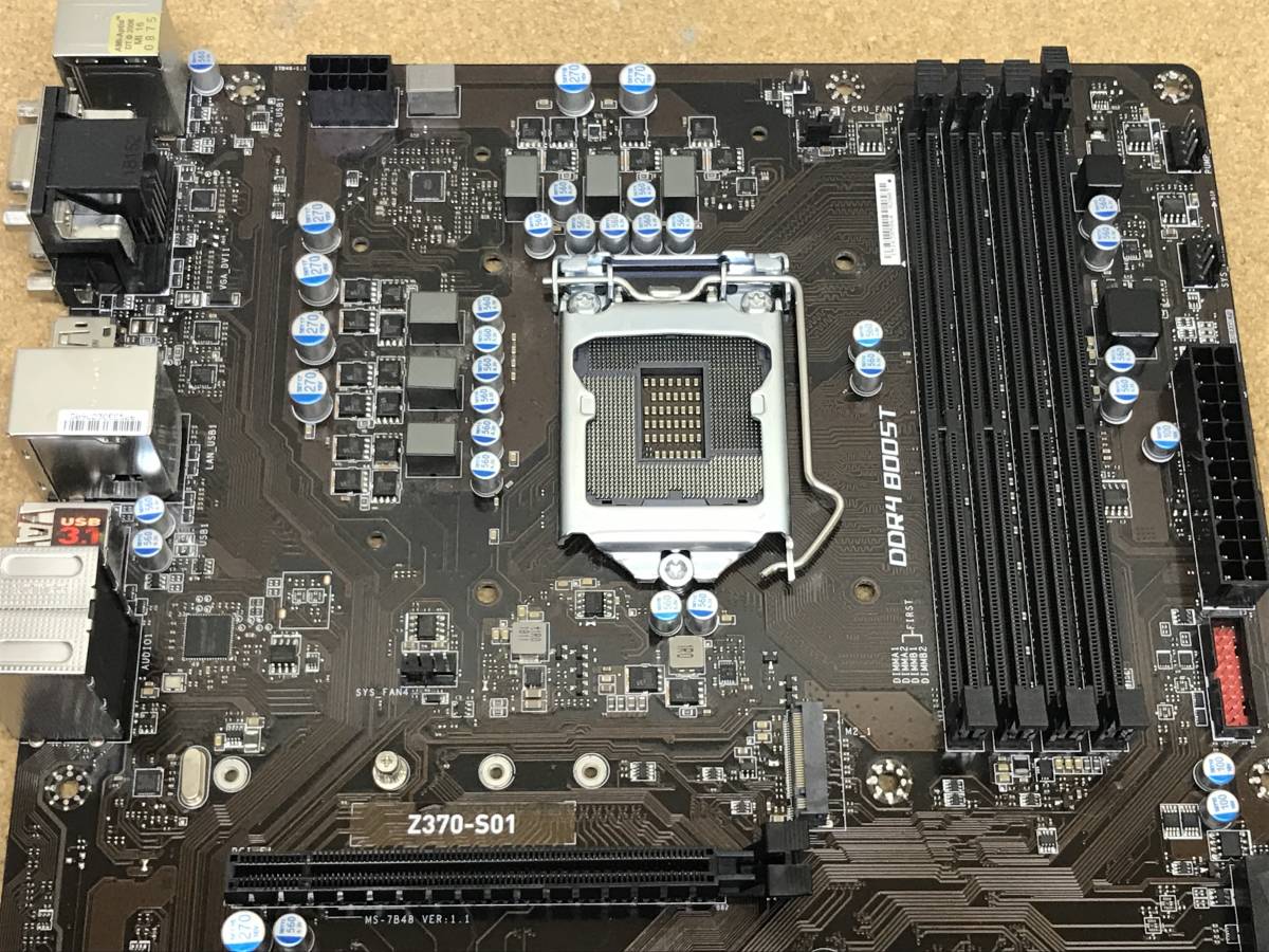 マザーボード MSI Z370M-S01 Core i7 8700 32GB MSI Z370M S01 LGA