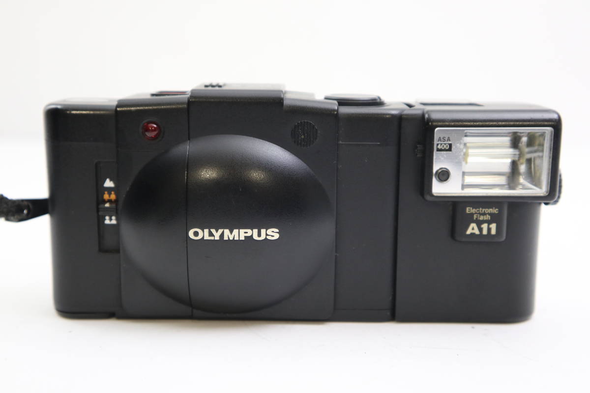 OLYMPUS XA2 A11フラッシュ ストラップ付き ジャンク品 ◎OLYMPUS オリンパス XA2+A11 ジャンク品 XA2 OLYMPUS フィルムカメラ