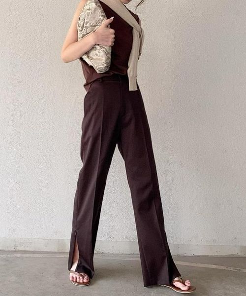 L'Appartement ストレッチロングスカート Relax Knit Skirt（ロング