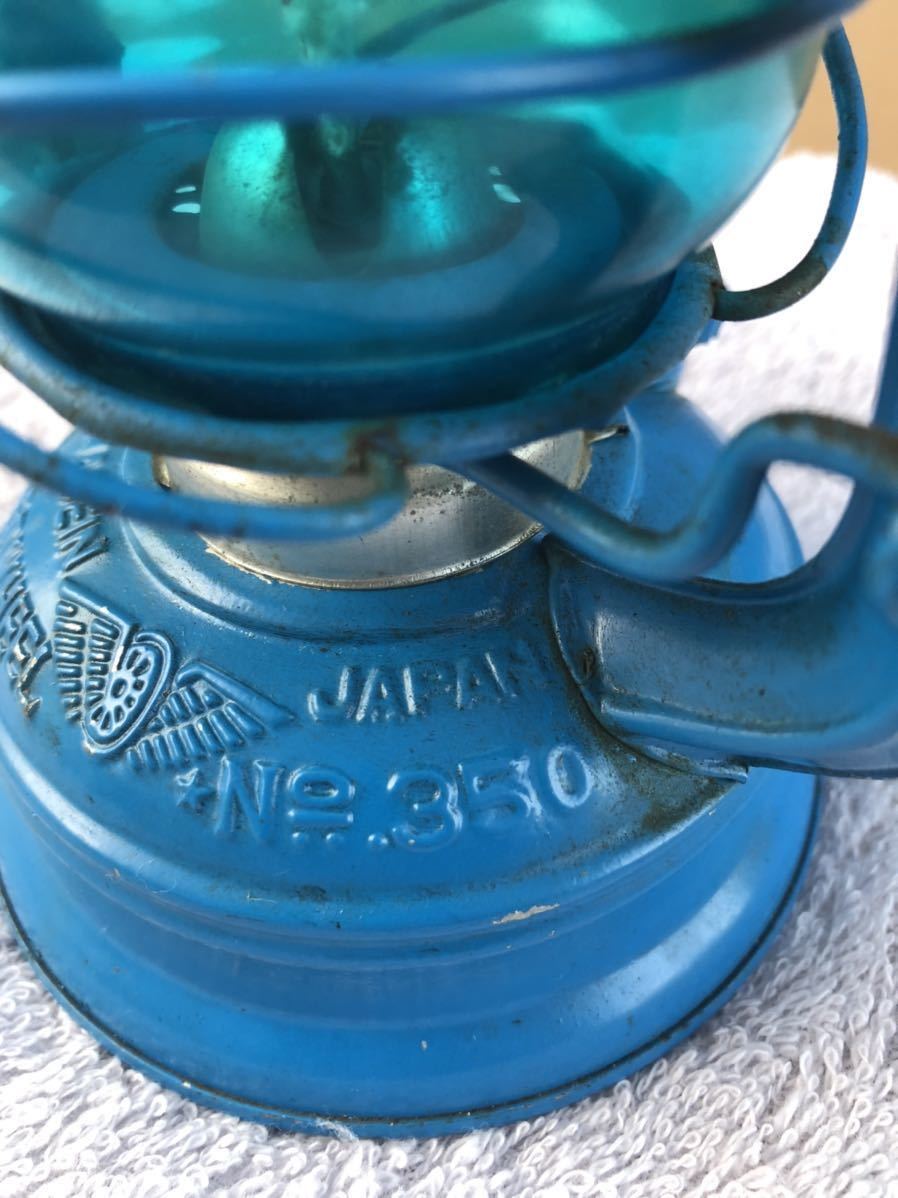 【週末セール】WINGED WHEEL NO.350 ブルー WINGED WHEEL 350 Blue 青オイル ランタン / ハリケーンランタン 別所
