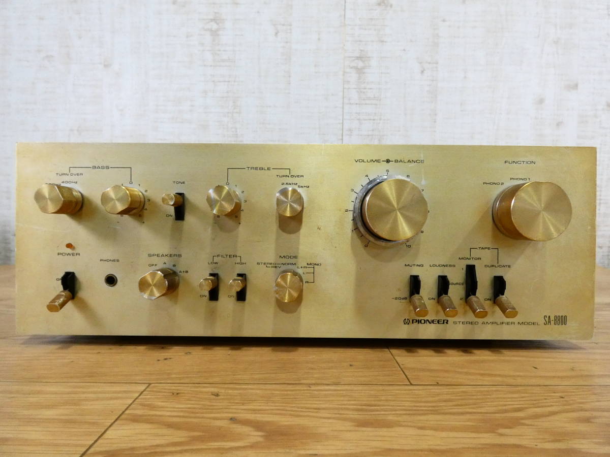 オーディオ機器 【現状・ジャンク品】 Pioneer ステレオアンプ SA-8800