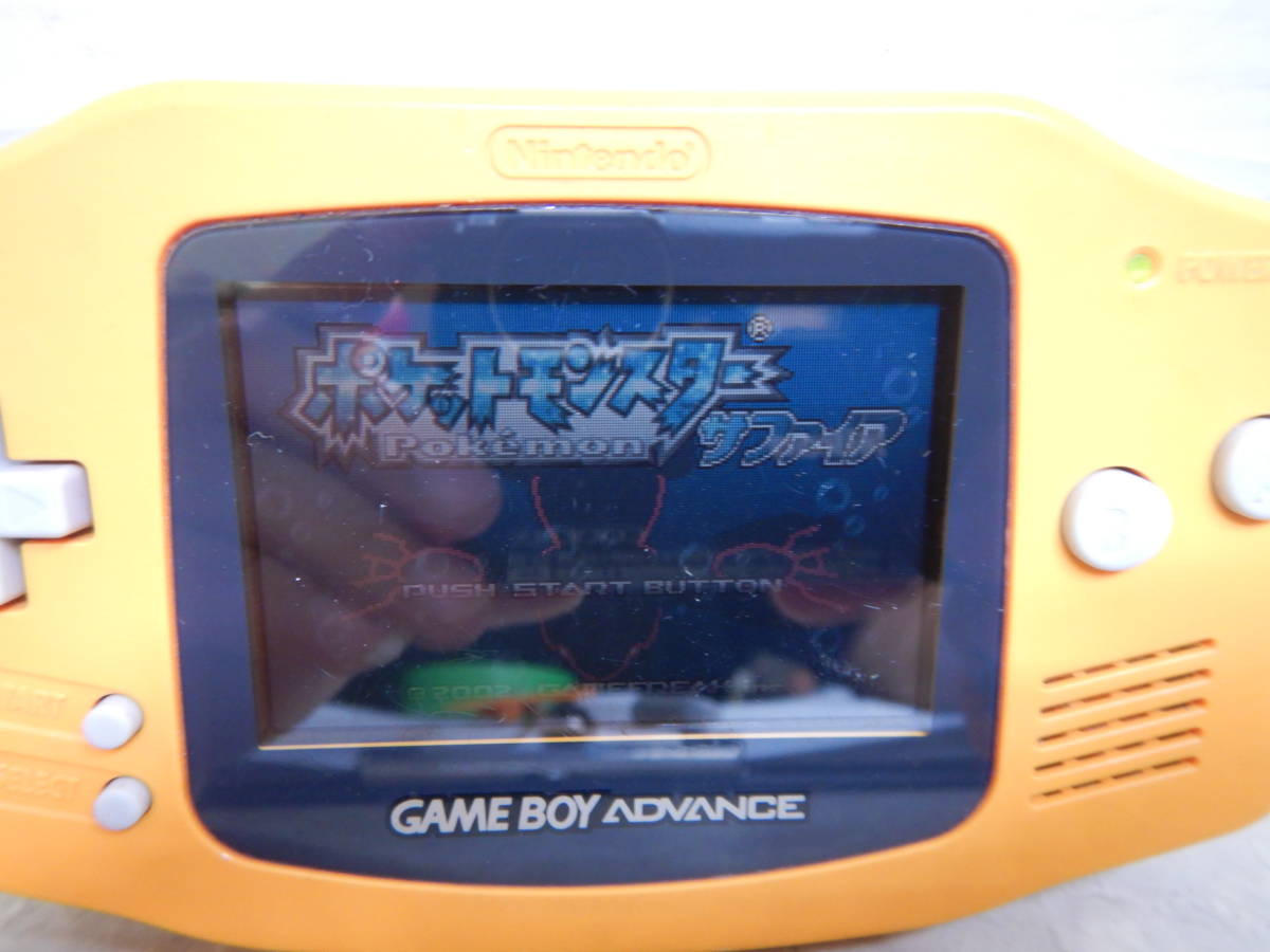 j749 GAME BOY ADVANCE ゲームボーイアドバンス AGB-001 オレンジ GBA 動作確認済 任天堂/ニンテンドー