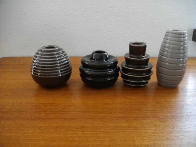 ★KAHLERケーラー★CONOキャンドルホルダー★4個セット★美品★ Kahler ケーラー コーノ キャンドルホルダー 4点セット 北欧の陶器