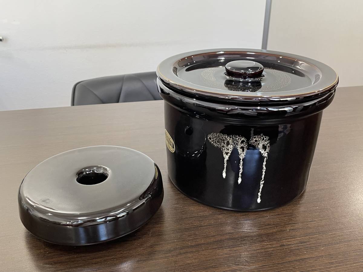 常滑焼 久松 かめ 丸壺蓋付 2号 3.6L の通信販売 - 常滑焼 久松 かめ