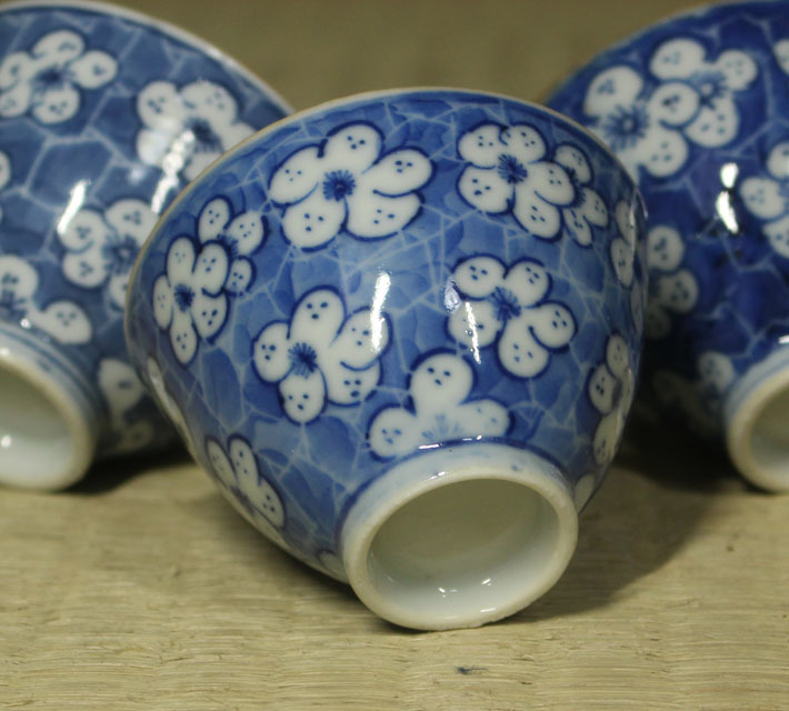 中国美術 煎茶碗 青花 口径約5.8㎝ 東Y8-0728☆2F OUT 新