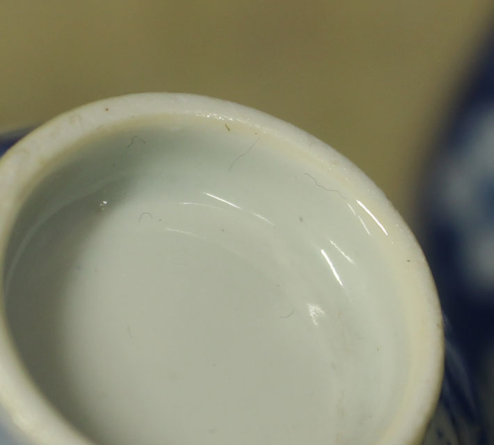 中国美術 煎茶碗 青花 口径約5.8㎝ 東Y8-0728☆2F OUT 新