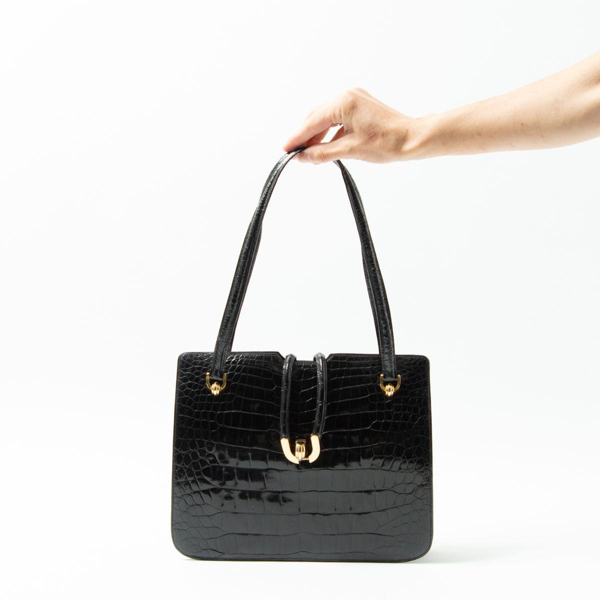 1円スタート】フランス製 Guy Laroche ギラロッシュ クロコダイル型 