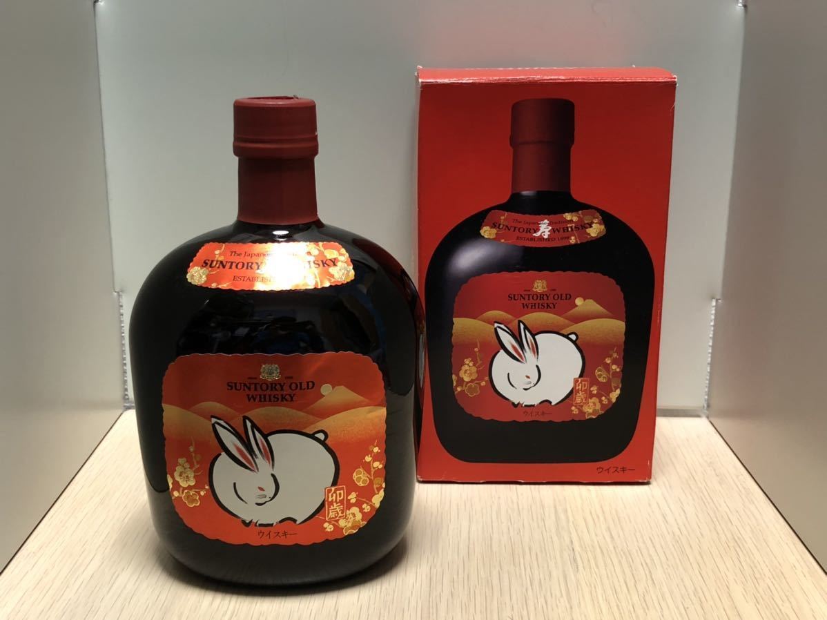 古酒未開栓 干支ウィスキー 兎年700ml 箱付き47% 飲料・酒 古酒