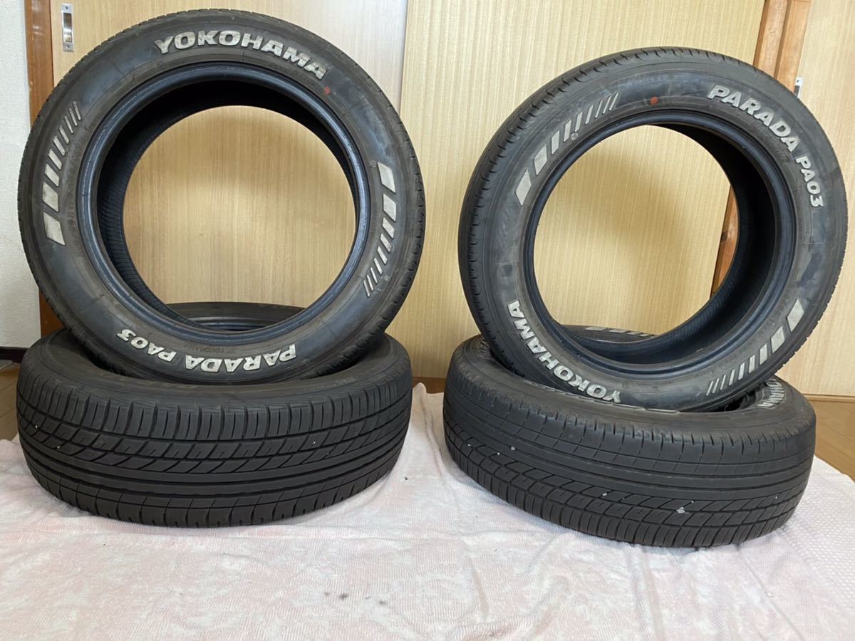 215/60R17C YOKOHAMA PARADA PA03ホワイトレター 車・バイク・自転車