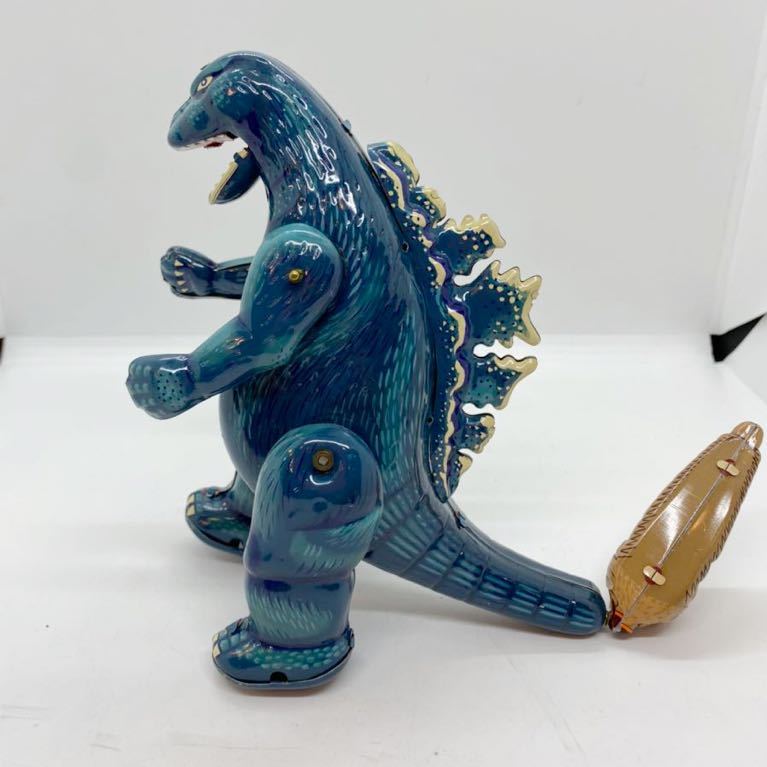 2547 ビリケン商会 ブリキ ゼンマイ歩行 ゴジラ モスラ幼虫付き PULL