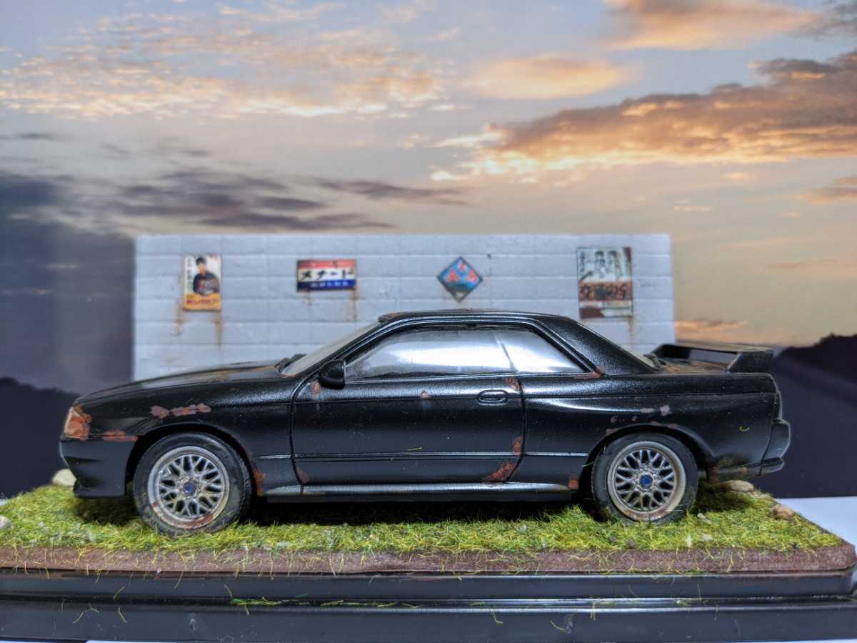 1 32 日産 スカイラインr32 Gt R 草ヒロ 自作ジオラマ完成品 ケース付 完成品 売買されたオークション情報 Yahooの商品情報をアーカイブ公開 オークファン Aucfan Com