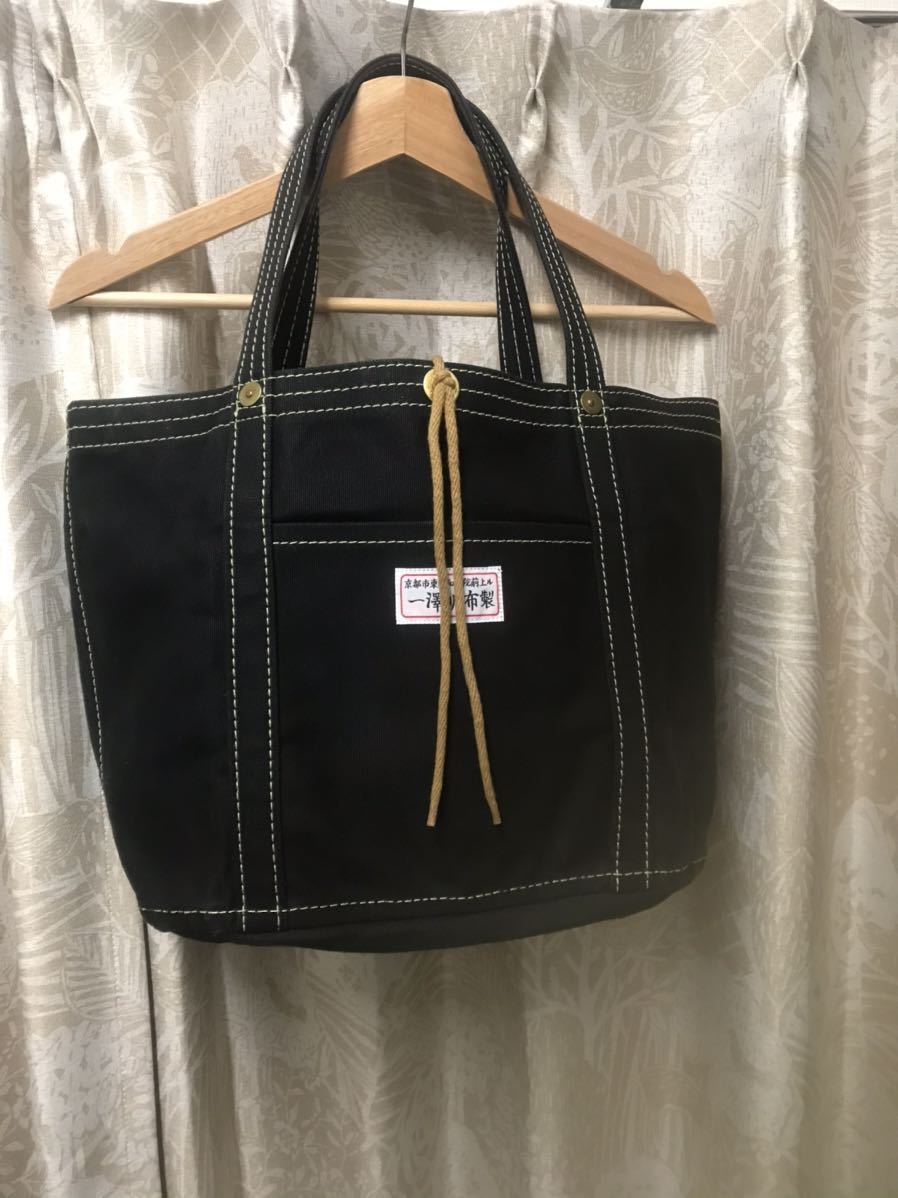 正規品，格安 一回使用 一澤帆布 バケツ型 トートバッグ 黒 肩掛け 肩かけ可(トートバッグ)｜売買されたオークション情報、yahooの商品情報をアーカイブ公開 - オークファン トートバッグ