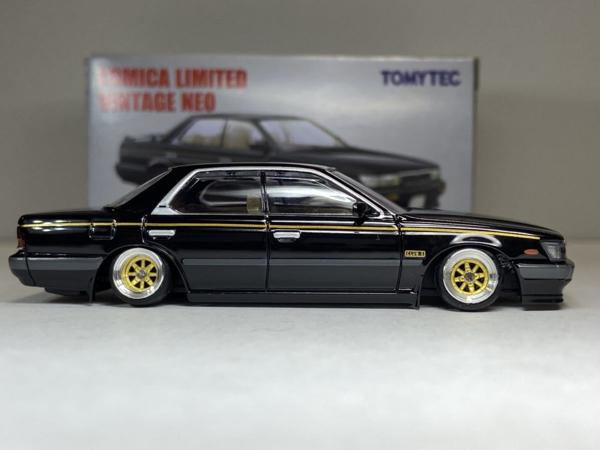 1/64 改 ニッサン ローレル メダリストクラブS 車高短 深リムホイール 