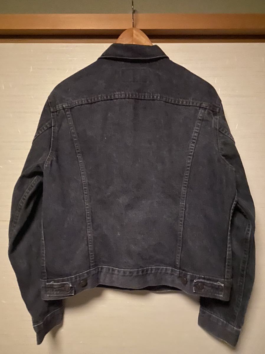 名作 80s 42 Levi's 先染め 70506 ブラック デニム ジャケット USA製