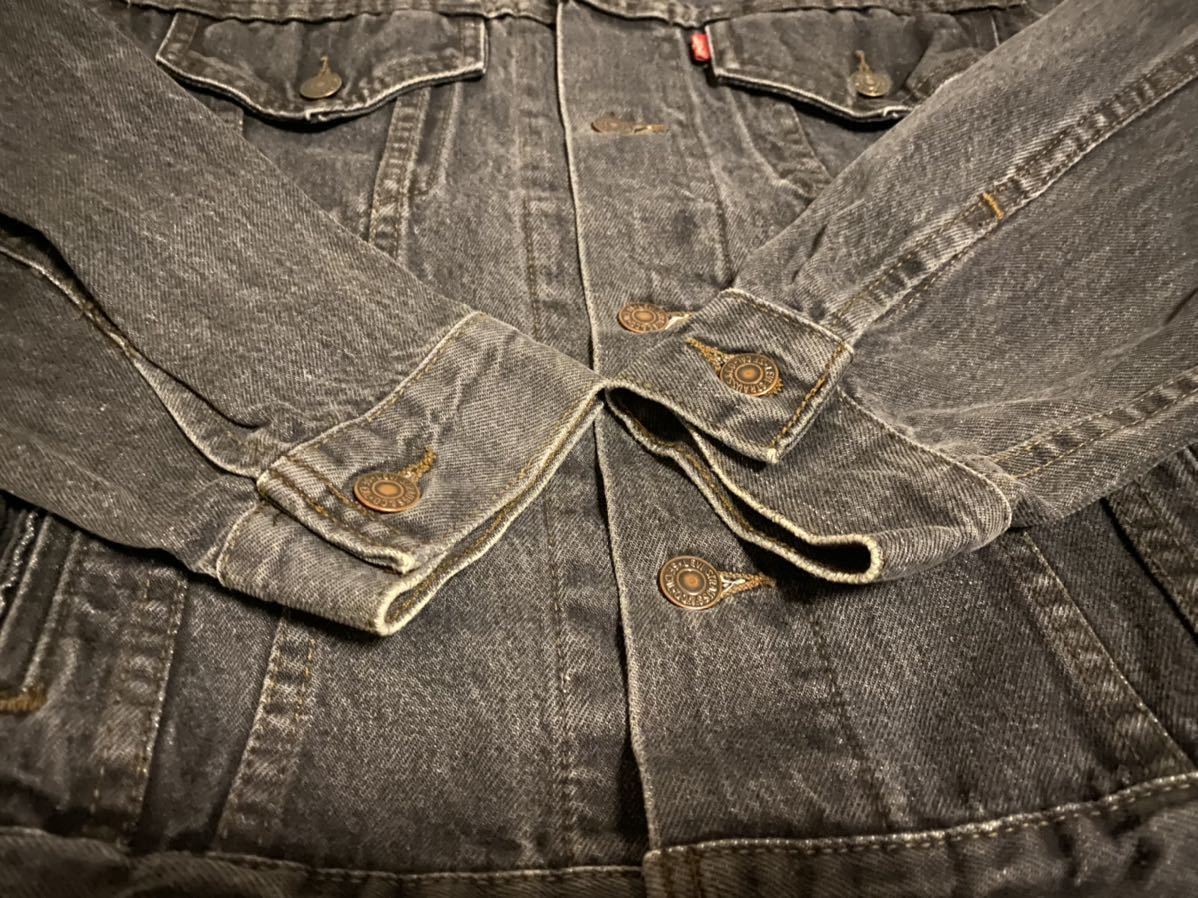 名作 80s 42 Levi's 先染め 70506 ブラック デニム ジャケット USA製