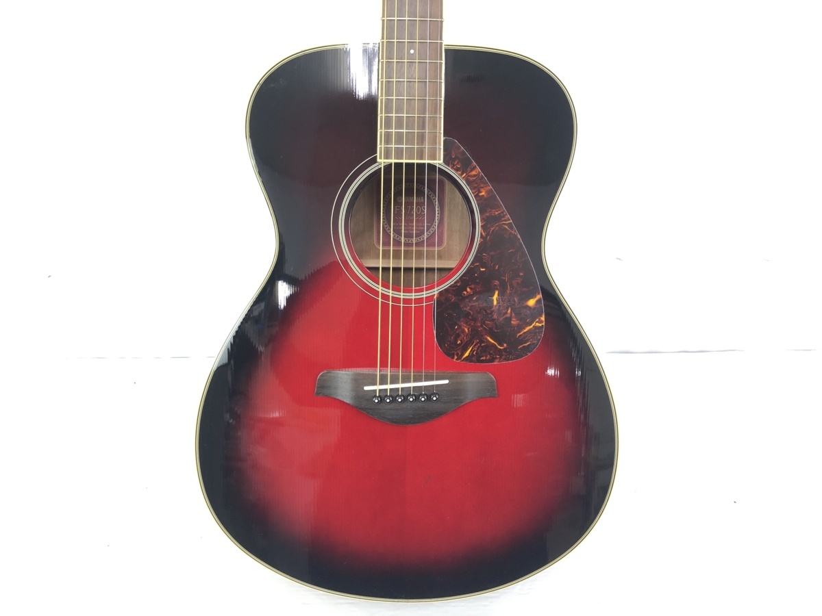 極美品 YAMAHA ヤマハ FS720S アコースティックギター レッド×ブラック