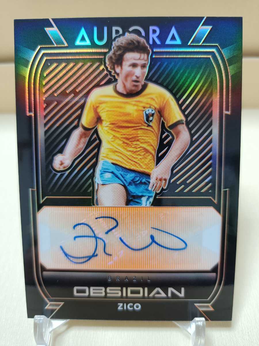 2020-21 Obsidian Aurora Auto Zico /10 Auto Brazil◇ジーコ直筆