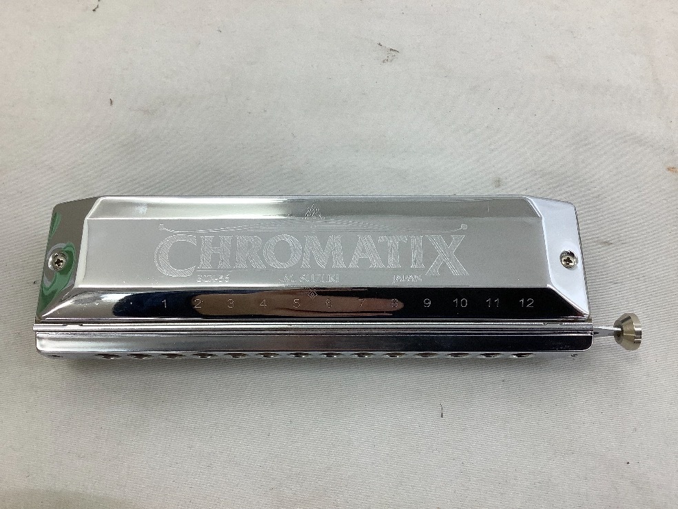 SUZUKI スライド式クロマチックハーモニカ SCX-56 説明書に書き込み有 中古品 ACB_2