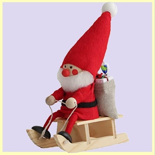☆★おススメ★☆新品☆未使用★ nisse NORDIKA W-82 ノルディカ ニッセ クリスマス 木製人形 (そりに乗ったサンタ / レッド /