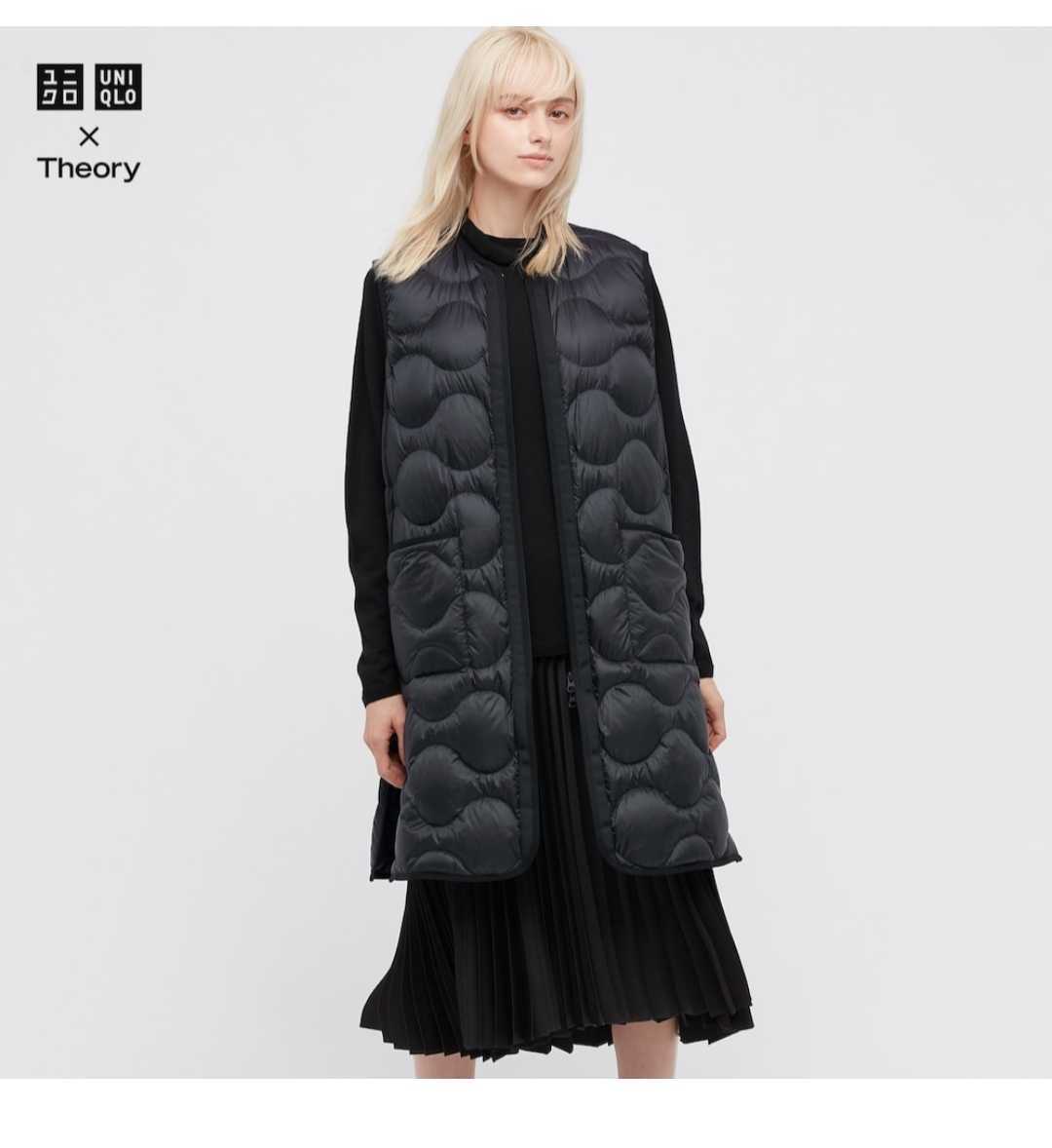 新品★ UNIQLO × Theory ウルトラライトダウンロングベスト Sサイズ