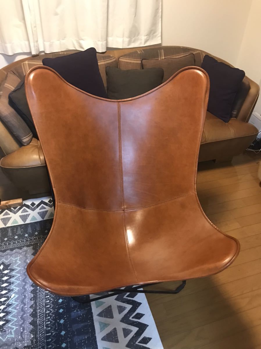 美品】CUERO バタフライチェア ブラウン（CUERO クエロ】 BKF Chair 