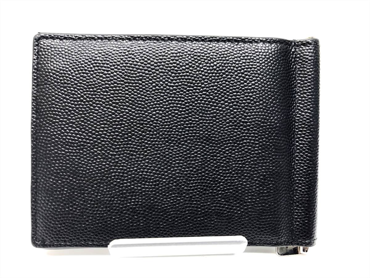 Saint Laurent サンローラン ロゴ ビルクリップウォレット 黒