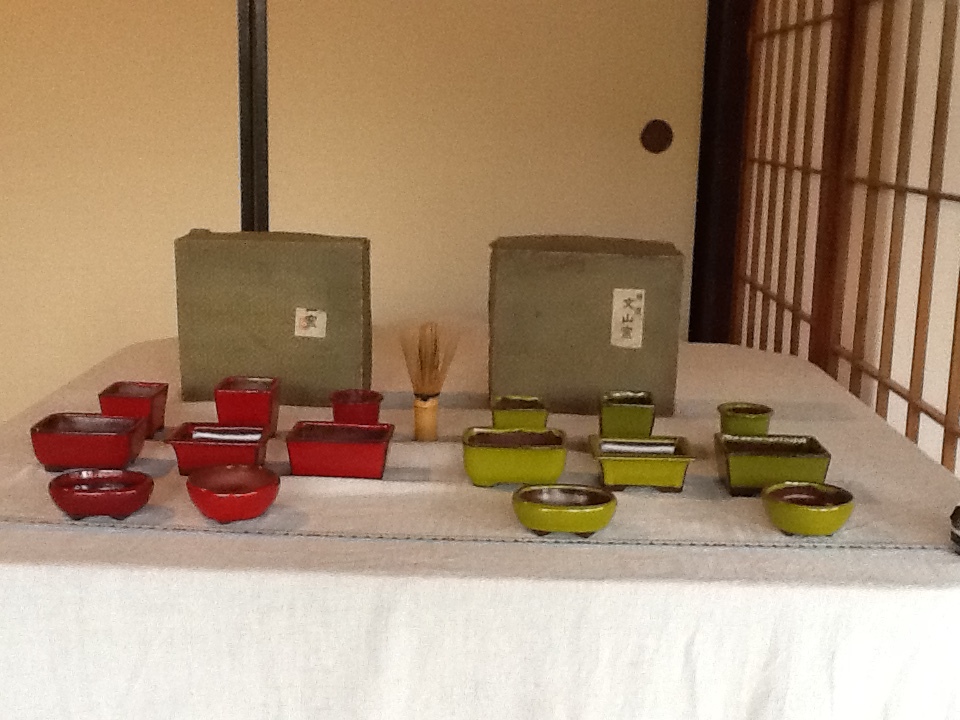 小品盆栽鉢未使用品文山窯セット